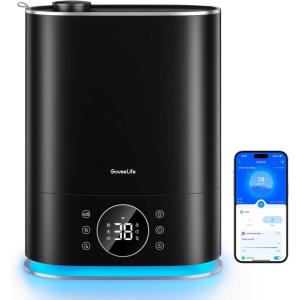 imageGoveeLife 7L Humidifiers for Bedroom Smart TopFill Cool ampamp Warm Mist Humidifier Large Room Auto Mode 70H Quiet Runtime for Baby Plants Nursery App ampamp Voice Control RGB Nightlight Humidity Sensor