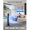 imageGoveeLife 42 Tower Fan for Bedroom Smart Floor Fans with 150 Adjustable Oscillating APP ampamp Voice Control 5 Modes 12 Speeds up to 26fts 24H Timer 27dB Quiet Fan for Cooling Home Office SilverSilver