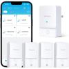imageGoveeLife WiFi Water Ieak Detector 2 for Home Smart Water Ieak Sensor 4 Pack with 100dB Adjustable Alarm and App Alerts Wireless Detector with 1312 ft Transmission for Basement Kitchen Bathroom1 gateway  4 sensor