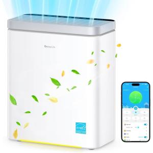imageGoveeLife Smart Air Purifier for Home Large Room Covers up to 1046 ft HEPA Sleep Mode 3in1 Filter Air Purifier with App Alexa Control for Pet Hair Odors Pollen and Smoke no sensorWithout PM 25 Sensor