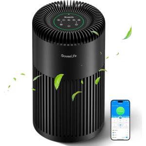 imageGoveeLife Smart Air Purifier for Home Large Room Up to 1524 sqftwith Washable Filter Integrated PM 25 Air Quality SensorWiFi H13 True HEPA Air Purifier for Smoke Wildfire Pet Hair24dB WhiteBlack