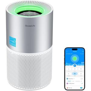 imageGoveeLife Smart Air Purifier for Homes and Large Rooms with Detachable Prefilter Covers up to 1162ft HEPA Sleep Mode App ampamp Alexa Control for Pet Hair Pollen Dust and SmokeWith PM 25 Sensor