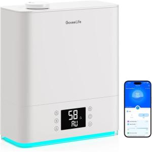 imageGoveeLife Smart Humidifiers for Bedroom Large Room TopFill Cool Mist 6L WiFi Air Humidifier Auto Mode App ampamp Voice Control 60H Runtime Rapid Humidification RGB Nightlight Baby Plants BlackWhite