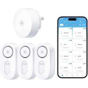 imageGoveeLife Upgraded Smart Water Leak Detector 1s with 1804ft Long Monitoring Range WiFi Water Sensor with EmailAPP Push and Sound Alarm5Year Battery Life 5 Pack Suit for Home Basement KitchenGateway3 Sensor