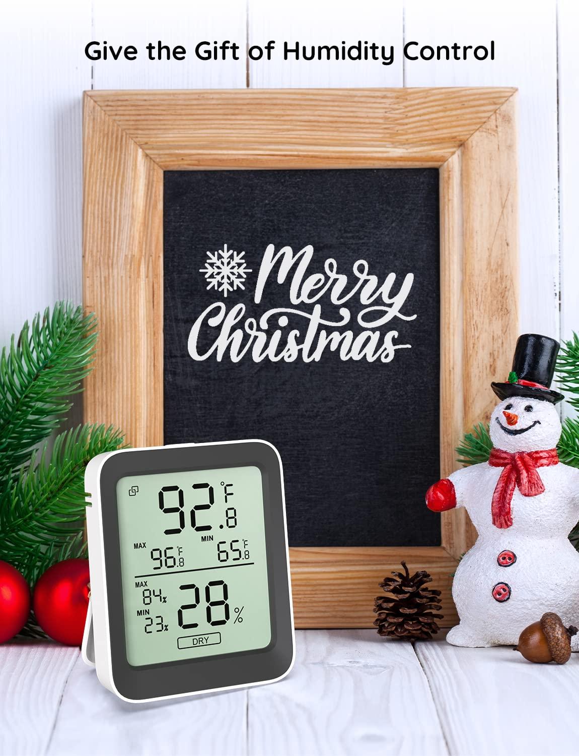imageGovee Indoor Hygrometer Thermometer 3 Pack Bluetooth Humidity Temperature Gauge with Large LCD Display Notification Alert with Max Min Records 2 Years Data Storage Export for Room Greenhouse BlackBlack