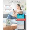 imageGovee Indoor Hygrometer Thermometer 3 Pack Bluetooth Humidity Temperature Gauge with Large LCD Display Notification Alert with Max Min Records 2 Years Data Storage Export for Room Greenhouse BlackGrey