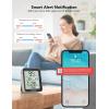 imageGovee Indoor Hygrometer Thermometer 3 Pack Bluetooth Humidity Temperature Gauge with Large LCD Display Notification Alert with Max Min Records 2 Years Data Storage Export for Room Greenhouse BlackBlack