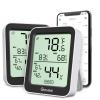 imageGovee Indoor Hygrometer Thermometer 3 Pack Bluetooth Humidity Temperature Gauge with Large LCD Display Notification Alert with Max Min Records 2 Years Data Storage Export for Room Greenhouse BlackBlack