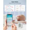 imageGovee WiFi Thermometer Hygrometer 2Pack H5103 Indoor Temperature Humidity Sensor with Electronic Ink Display App Notification Alert Free Data Storage Export Digital Remote Monitor for Bedroom2