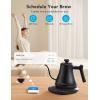 imageGoveeLife Smart Electric Kettle 08L WiFi Gooseneck Kettle Compatible with Alexa 5 Modes for Use 3minute Fast Heating and 2H Keep Warm AutoShut off for Safety Stainless Steel Matte BlackMatte Black