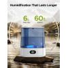imageGoveeLife Smart Humidifiers for Bedroom 6L Cool Mist Top Fill for Large Room Humidity Sensor Auto Mode 60H Quiet Runtime Schedule WiFi Humidifier for Baby Plant Compatible with Alexa BlackWhite