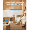 imageGoveeLife Smart Humidifiers for Bedroom 6L Cool Mist Top Fill for Large Room Humidity Sensor Auto Mode 60H Quiet Runtime Schedule WiFi Humidifier for Baby Plant Compatible with Alexa BlackWhite
