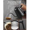 imageGoveeLife Smart WiFi Electric Kettle with LED Display Variable Temperature Control 08L Alexa Compatible  Stainless Steel Kettle for Pour Over Coffee Brew Tea Boil Hot Water Matte Black