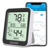 imageGovee Indoor Hygrometer Thermometer 3 Pack Bluetooth Humidity Temperature Gauge with Large LCD Display Notification Alert with Max Min Records 2 Years Data Storage Export for Room Greenhouse BlackBlack