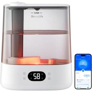 imageGoveeLife Smart Humidifiers for Bedroom 6L Cool Mist Top Fill for Large Room Humidity Sensor Auto Mode 60H Quiet Runtime Schedule WiFi Humidifier for Baby Plant Compatible with Alexa BlackWhite