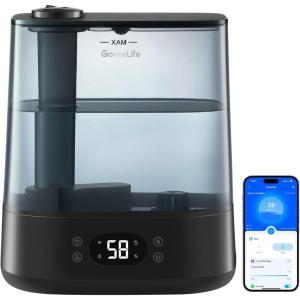 imageGoveeLife Smart Humidifiers for Bedroom 6L Cool Mist Top Fill for Large Room Humidity Sensor Auto Mode 60H Quiet Runtime Schedule WiFi Humidifier for Baby Plant Compatible with Alexa BlackBlack