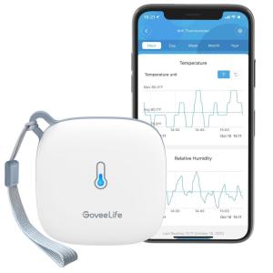 imageGoveeLife Smart Hygrometer Thermometer WiFi Temperature Monitor H5179 Humidity Sensor with App Alert 2 Years Data Storage Export Wireless Room Thermometer Indoor for Home Greenhouse RV