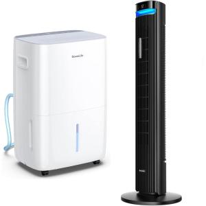 imageGoveeLife Dehumidifier for Home 4500 SqFt 42 Tower Fan for Bedroom