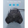 imageGovee Outdoor Smart Plug 3in1 Compact Outdoor WiFi Bluetooth Plug Conical Waterproof Design 15A Outlet with Timer Compatible with Alexa and Google Assistant No Hub Required 3ft Extension Cord