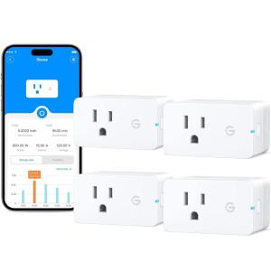 imageGovee Smart Plug with Energy Monitoring WiFi Bluetooth Plug Work with Alexa and Google Assistant 15A Smart Outlets with Timer ampamp Group Controller No Hub Required ETLampampFCC Certified for Home 2 Pack4