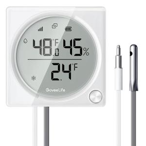 imageGoveeLife WiFi Refrigerator Thermometer Hygrometer Pro with 2 in 1 Alarm Monitor Sensor for Freezer Wireless Digital Freezer Temperature Humidity with App Alert LCD DisplayGateway Not Included