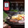 imageGovee Bluetooth Meat Thermometer Wireless Meat Thermometer for Smoker Oven Digital Grill Thermometer with 6 Probes Timer Mode Smart LCD Backlight BBQ Thermometer for Cooking Turkey Fish BeefRed