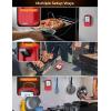 imageGovee Bluetooth Meat Thermometer Wireless Meat Thermometer for Smoker Oven Digital Grill Thermometer with 6 Probes Timer Mode Smart LCD Backlight BBQ Thermometer for Cooking Turkey Fish BeefRed