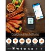 imageGovee Bluetooth Meat Thermometer Wireless Meat Thermometer for Smoker Oven Digital Grill Thermometer with 6 Probes Timer Mode Smart LCD Backlight BBQ Thermometer for Cooking Turkey Fish BeefBlack