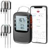 imageGovee Bluetooth Meat Thermometer Wireless Meat Thermometer for Smoker Oven Digital Grill Thermometer with 6 Probes Timer Mode Smart LCD Backlight BBQ Thermometer for Cooking Turkey Fish BeefBlack