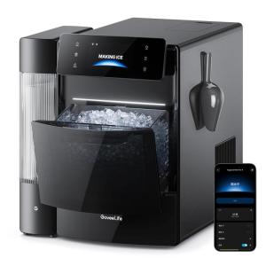 imageGoveeLife Smart Nugget Ice Maker Pro 60lbs Daily 6Minute First Ice 40dB UltraQuiet with AI NoiseGuard App ampamp Voice Control SelfClean 35L Basket ampamp Dual Water Tanks for Home Kitchen Party