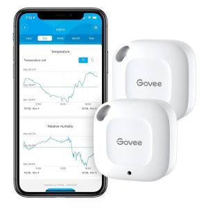 image:imageGovee Bluetooth Hygrometer Thermometer Wireless Thermometer Mini Humidity Sensor with Notification Alert Data Storage and Export 262 Feet Connecting Range2