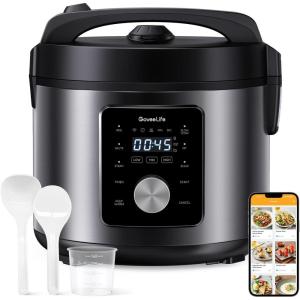 image:imageGoveeLife Smart Rice Cooker 6in1 MultiCooker Slow Cooker Yogurt Maker Saute Pan Steamer Food Warmer 1000W 10Cup Uncooked 52 Quart Includes App with 33 Recipes