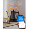 image:imageGovee Smart Electric Kettle WiFi Variable Temperature Gooseneck Pour Over Kettle and Tea Kettle Alexa Control 1200W Quick Heating 100 Stainless Steel 08L Matte Black