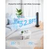 image:imageGoveeLife Black Tower Fan for Bedroom 36 Smart Floor Fan with AppVoice Control Temperature Sensor 5 Modes 8 Speeds25fts 29dB Quiet Oscillating Fan for Office 24H Timer Auto CoolingBlack