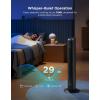 image:imageGoveeLife Black Tower Fan for Bedroom 36 Smart Floor Fan with AppVoice Control Temperature Sensor 5 Modes 8 Speeds25fts 29dB Quiet Oscillating Fan for Office 24H Timer Auto CoolingBlack