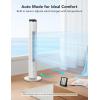 image:imageGoveeLife Black Tower Fan for Bedroom 36 Smart Floor Fan with AppVoice Control Temperature Sensor 5 Modes 8 Speeds25fts 29dB Quiet Oscillating Fan for Office 24H Timer Auto CoolingWhite