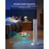 image:imageGoveeLife Black Tower Fan for Bedroom 36 Smart Floor Fan with AppVoice Control Temperature Sensor 5 Modes 8 Speeds25fts 29dB Quiet Oscillating Fan for Office 24H Timer Auto CoolingWhite