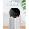 image:imageGoveeLife Black Tower Fan for Bedroom 36 Smart Floor Fan with AppVoice Control Temperature Sensor 5 Modes 8 Speeds25fts 29dB Quiet Oscillating Fan for Office 24H Timer Auto CoolingWhite