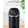 image:imageGoveeLife Black Tower Fan for Bedroom 36 Smart Floor Fan with AppVoice Control Temperature Sensor 5 Modes 8 Speeds25fts 29dB Quiet Oscillating Fan for Office 24H Timer Auto CoolingBlack