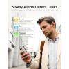 image:imageGoveeLife Upgraded Smart Water Leak Detector 1s with 492 ft Sensor Cable WiFi Water Sensor with SMSEmailAPP Push and Sound Alarm 5Year Battery Life Suit for Home Basement Kitchen 3 PackGateway1 Sensor