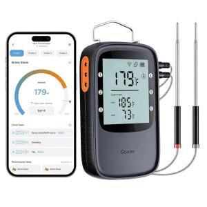 image:imageGovee Digital Meat Thermometer for Grilling amp Smoking WiFi amp Bluetooth Meat Thermometer With 2 Probes Timer amp Alert LCD Backlight Wireless Kitchen Thermometer for Ovens BBQs Cooking Turkey Beef