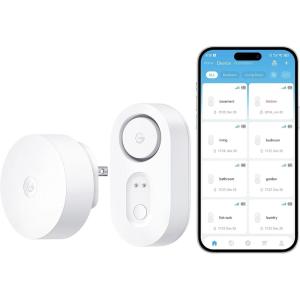 image:imageGoveeLife Upgraded Smart Water Leak Detector 1s with 1804 ft UltraLong Range WiFi Water Sensor with SMSEmailAPP Push and Sound Alarm 5Year Battery Life Suit for Home Basement Kitchen 6 PackGateway1 Sensor