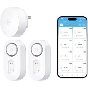 image:imageGoveeLife Upgraded Smart Water Leak Detector 1s with 1804 ft UltraLong Range WiFi Water Sensor with SMSEmailAPP Push and Sound Alarm 5Year Battery Life Suit for Home Basement Kitchen 6 PackGateway2 sensor