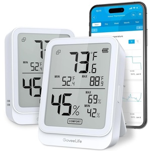 image:imageGoveeLife Hygrometer Thermometer H5104 3Pack Bluetooth Room Temperature Monitor with APP Alert and 2 Years Date Storage Export Remote LCD Digital Hygrometer Indoor Humidity Meter Greenhouse  Indoor temperature monitor with APP alert amp 2yr data storage export humidity meter for greenhousewine cellarbedroomWhite