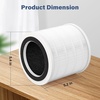image:imageH7126 Replacement Filter Compatible with GoveeLife Mini Air Purifier H7126 3in1 H13 True HEPA with 6 pcs Aroma Pads H7126RF 2 Pack